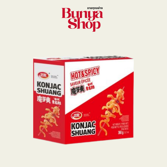 Konjac Shuang Hot & Spicy 360g หมึกกรุบรสหม่าล่า 1 กล่องมี20ซองเล็ก